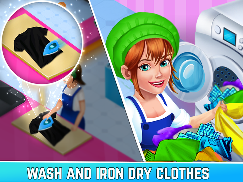 Laundry Shop Washing Games Sim - عکس برنامه موبایلی اندروید