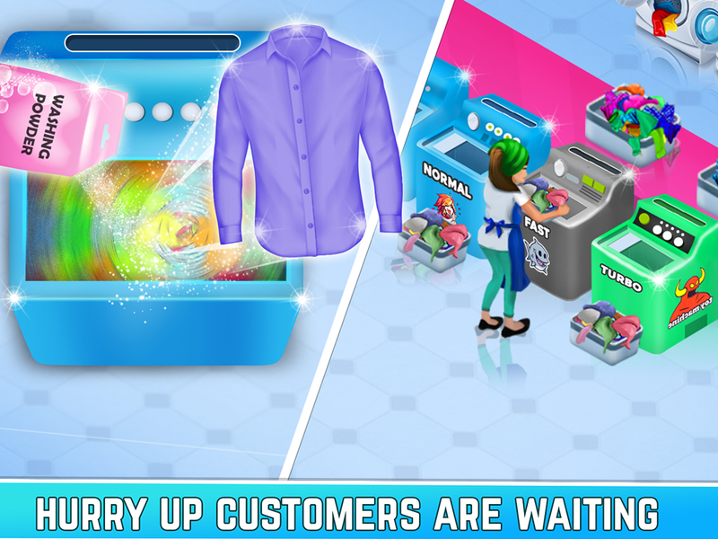 Laundry Shop Washing Games Sim - عکس برنامه موبایلی اندروید
