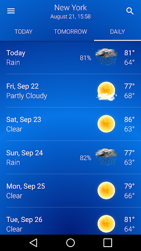 Weather: Clear Skies - Image screenshot of android app