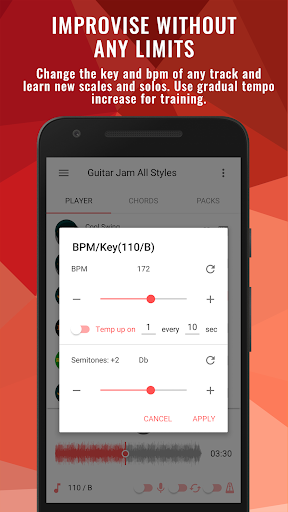 Backing Tracks Guitar Jam Play - عکس برنامه موبایلی اندروید
