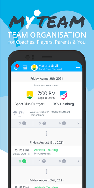 myteam App - Image screenshot of android app
