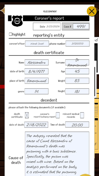 Detective Stories: CrimeBot 2 - Gameplay image of android game
