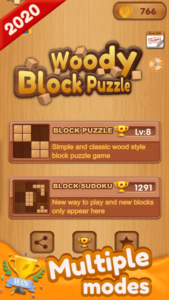 Woody Block Puzzle - Gameplay image of android game