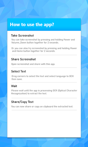 Screen Copy Text: Universal Copy Text on Screen - Image screenshot of android app