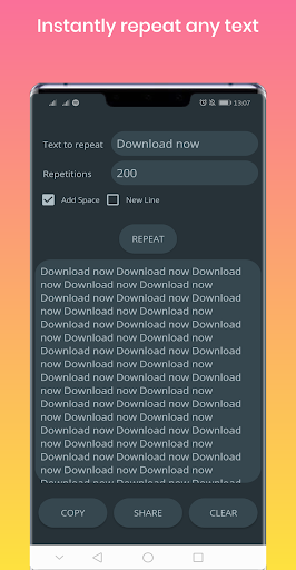Text Repeater - عکس برنامه موبایلی اندروید