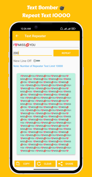 Text Repeater : Text Bomber - عکس برنامه موبایلی اندروید