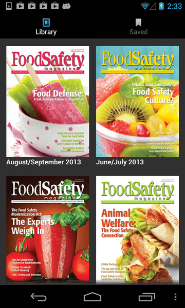 Food Safety Magazine - Image screenshot of android app