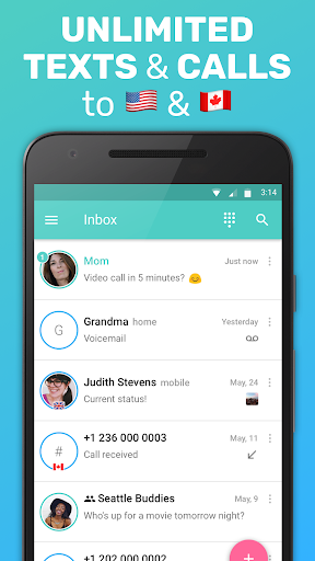 FreeTone Calls & Texting - عکس برنامه موبایلی اندروید