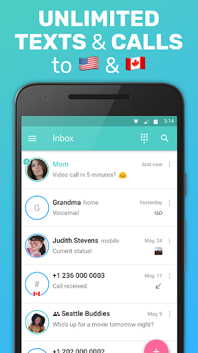 FreeTone Calls & Texting - Image screenshot of android app