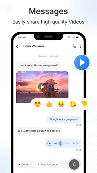 Messages: SMS Text Messenger - عکس برنامه موبایلی اندروید