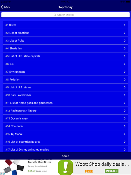 LITE GUIDE Simple English Wiki - Image screenshot of android app