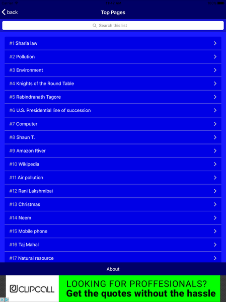 LITE GUIDE Simple English Wiki - Image screenshot of android app