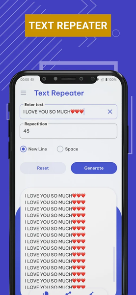 Text Repeater: Word Repetition - Image screenshot of android app