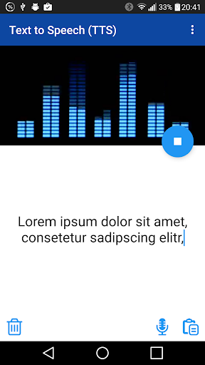 Text to Speech (TTS) - Image screenshot of android app