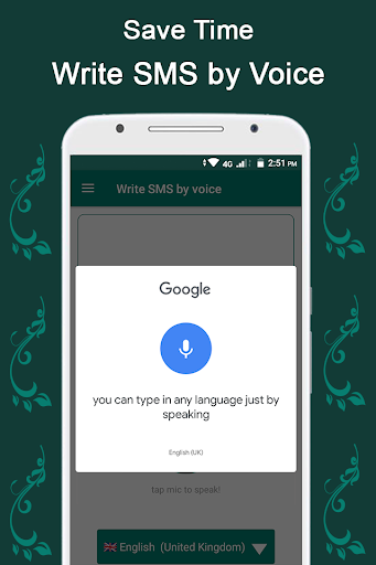 Write SMS by Voice - عکس برنامه موبایلی اندروید