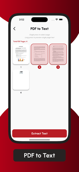 Convert PDF to TXT text - Image screenshot of android app