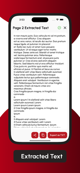 Convert PDF to TXT text - Image screenshot of android app