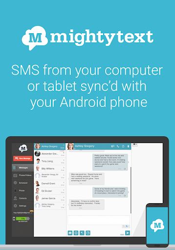 Send SMS/MMS Messages from PC - Image screenshot of android app