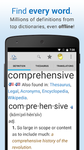 Dictionary - عکس برنامه موبایلی اندروید