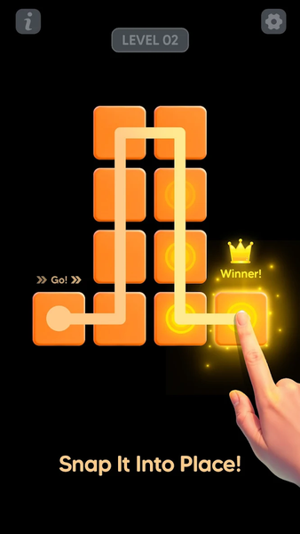 Single Line Block Fill Puzzle - Gameplay image of android game