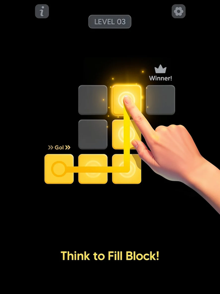 Single Line Block Fill Puzzle - Gameplay image of android game