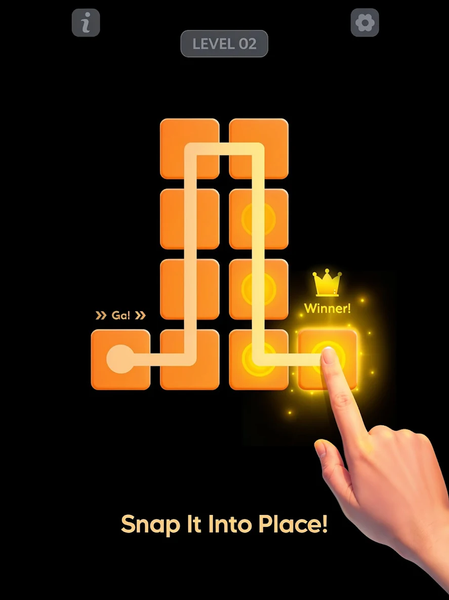 Single Line Block Fill Puzzle - Gameplay image of android game