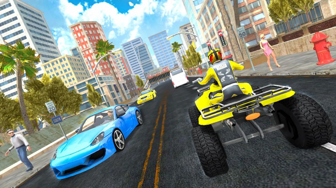 ATV Quad Bike Taxi 2019: Bike - Gameplay image of android game