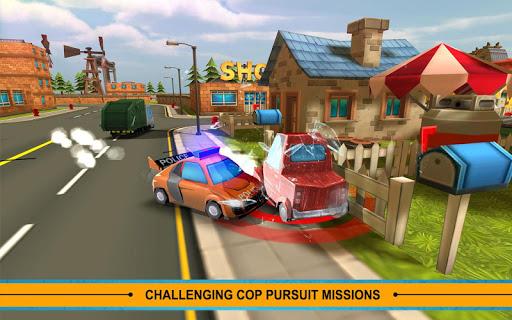 Blocky Cop Pursuit Terrorist - Gameplay image of android game