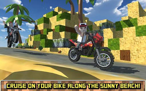 Blocky Moto Bike SIM: Summer Breeze - Gameplay image of android game