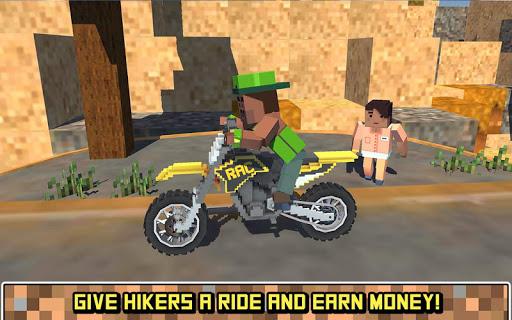 Blocky Moto Bike SIM: Summer Breeze - Gameplay image of android game