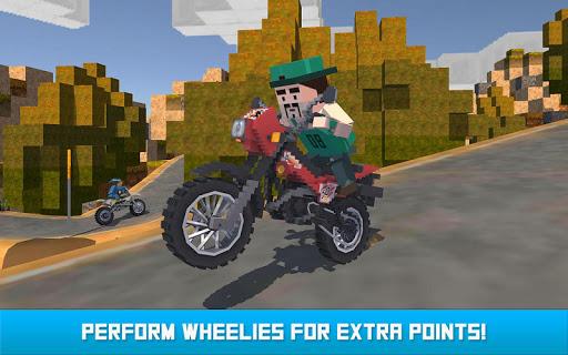 Blocky Moto Bike SIM: Winter Breeze - Gameplay image of android game