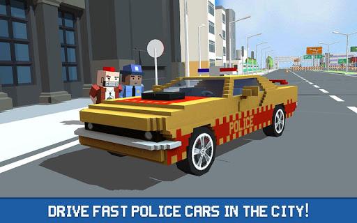 Blocky Police Driver: Criminal Transport - Gameplay image of android game