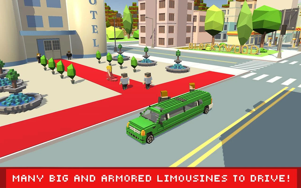 Blocky Limo: Hollywood Driver - عکس بازی موبایلی اندروید
