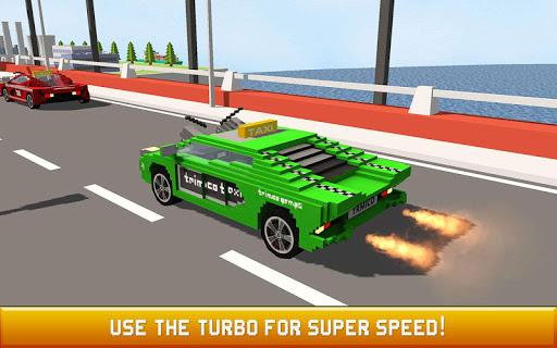 Blocky Taxi Driver: City Rush - Gameplay image of android game