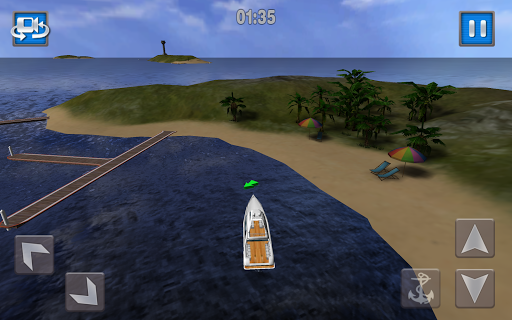 Fast Police Powerboat Parking - Gameplay image of android game