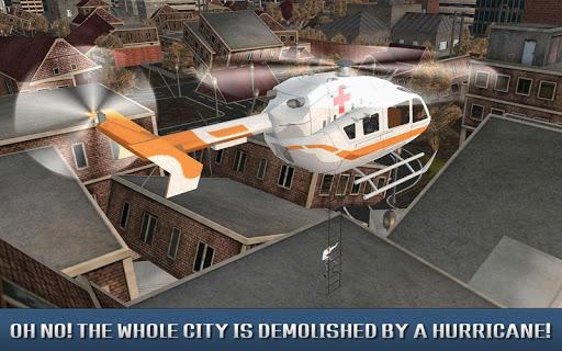 Helicopter Hero: Hurricane Disaster - Gameplay image of android game