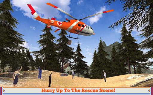 Hill Rescue Helicopter 16 - Gameplay image of android game