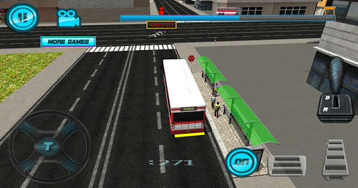 Modern 3D Sim Bus Driver - Gameplay image of android game