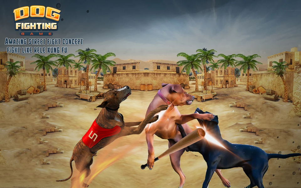 Dog Fighting _ Animal Kung Fu - Gameplay image of android game