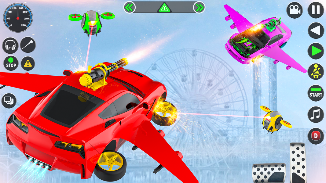 Real Flying Car Robot Shooting - عکس برنامه موبایلی اندروید