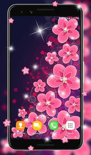 Beautiful Flowers Glowing Live Wallpapers - عکس برنامه موبایلی اندروید