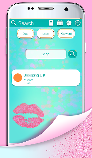 Glitter Notepad Notes - عکس برنامه موبایلی اندروید