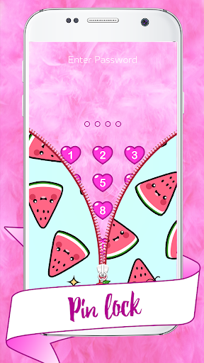 Kawaii Zipper Lock Screen - Image screenshot of android app