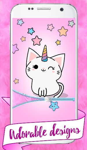 Kawaii Zipper Lock Screen - عکس برنامه موبایلی اندروید