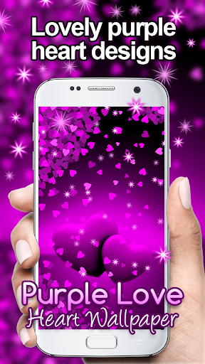 Purple Love Heart Live hd Wallpaper - عکس برنامه موبایلی اندروید