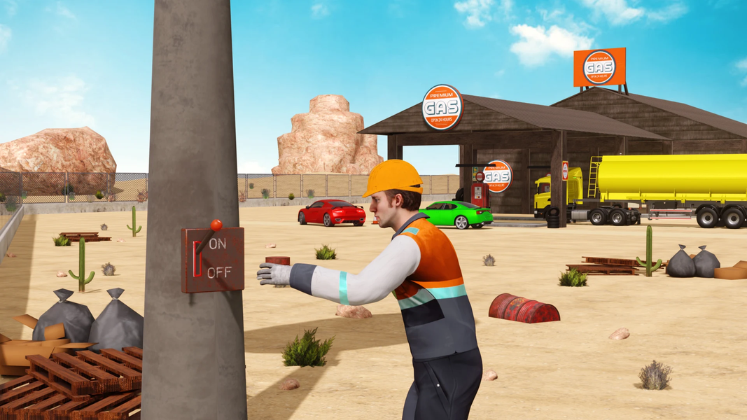 Gas Station Junkyard Simulator - عکس بازی موبایلی اندروید