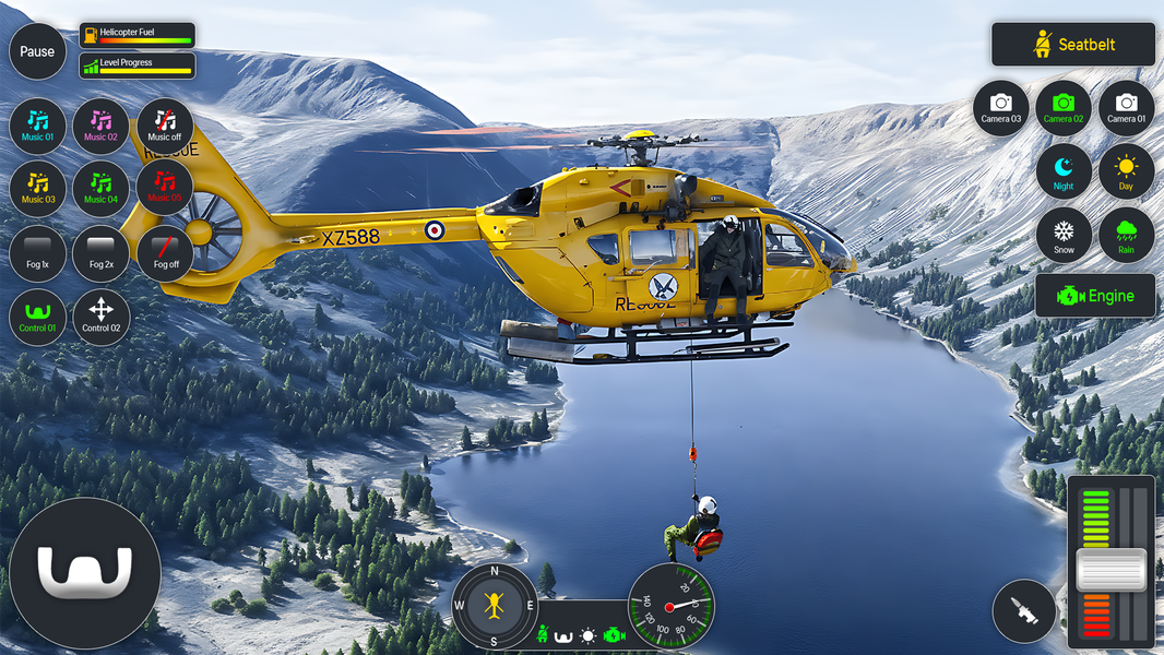 Rescue Helicopter Simulator - Gameplay image of android game