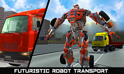 Car Robot Transport Truck Driving Games 2020 - Gameplay image of android game