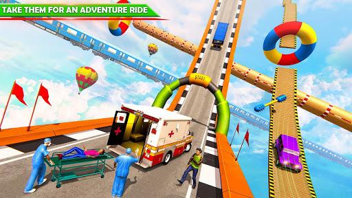 Mega Ramp Ambulance Car Stunts Game - Image screenshot of android app