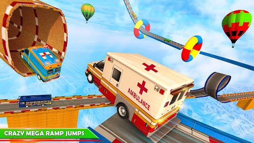 Mega Ramp Ambulance Car Stunts Game - Image screenshot of android app